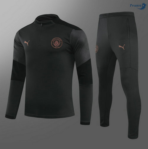 Peamu - Survetement Manchester City Gris/Noir 2021-2022