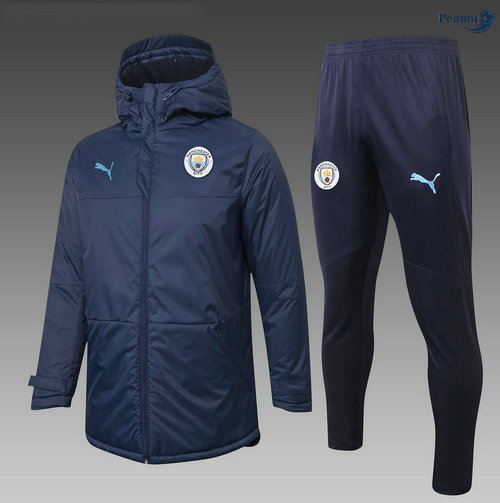 Peamu - Doudoune Manchester City Bleu Marine 2020-2021