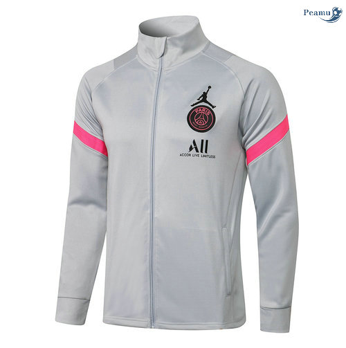 Peamu - Veste PSG Jordan Gris Clair 2021-2022