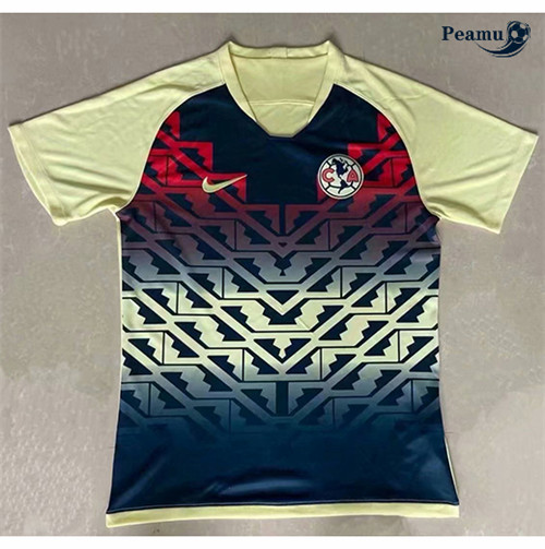 Maillot foot CF America training Jaune/Bleu Marine 2021-2022