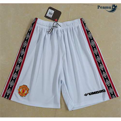 Maillot foot Retro Manchester United Short Blanc