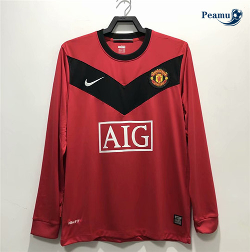 Maillot foot Retro Manchester United Domicile Manche Longue 2010