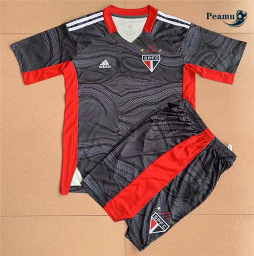 Maillot foot Sao Paulo Enfant Gardien De But Noir 2021-2022