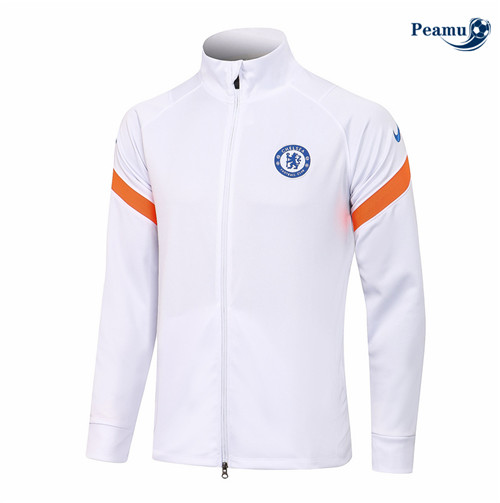 Veste foot Chelsea Blanc Col Haut 2021-2022