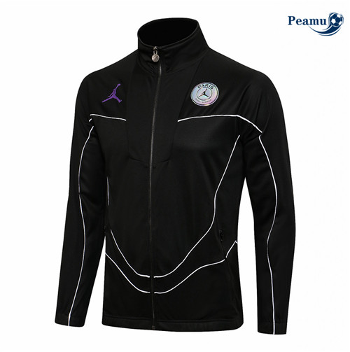 Veste foot Jordan PSG Noir Col Haut 2021-2022