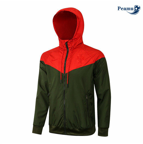 Veste Coupe vent Portugal Armee Verte/ Rouge 2021-2022