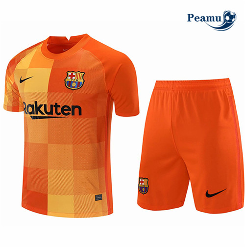 Kit Maillot foot Barcelone Gardien de but Orange 2021-2022