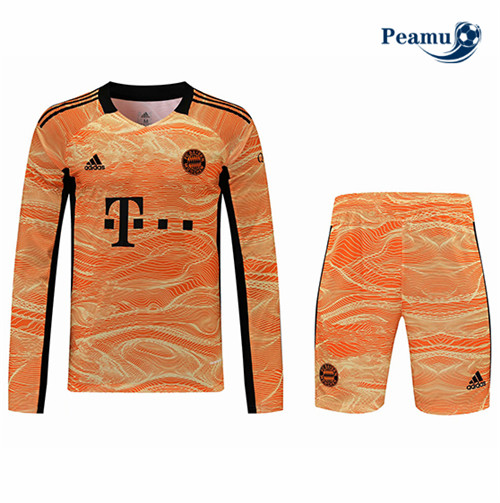 Kit Maillot foot Bayern Munich Gardien de but Manche Longue Orange 2021-2022