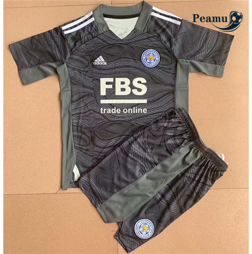 Maillot foot Leicester City Enfant Gardien de but Noir 2021-2022