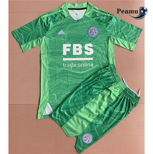Maillot foot Leicester City Enfant Gardien de but Vert 2021-2022
