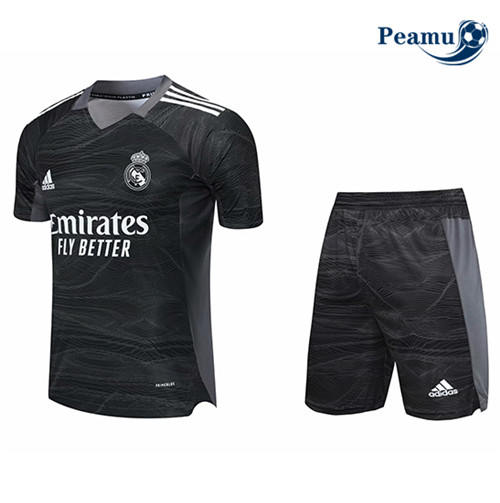 Kit Maillot foot Real Madrid Gardien de but Noir 2021-2022