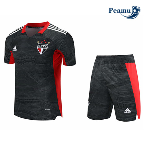 Kit Maillot foot Sao Paulo Gardien de but Noir 2021-2022