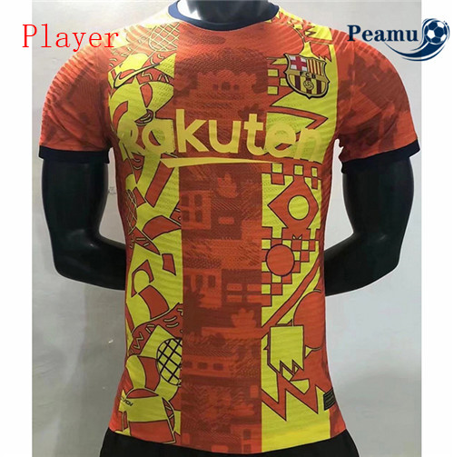 Peamu - Maillot foot Barcelone player Orange 2021-2022
