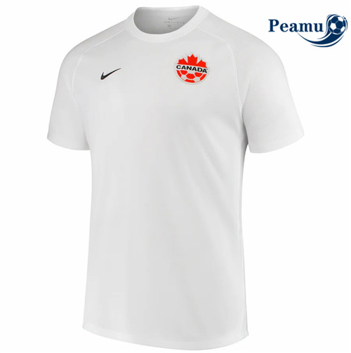 Peamu - Maillot foot Canada Exterieur Blanc 2021-2022