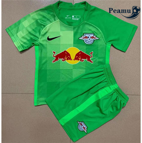 Peamu - Maillot foot Bull Leipzig Enfant Gardien de but Vert 2021-2022