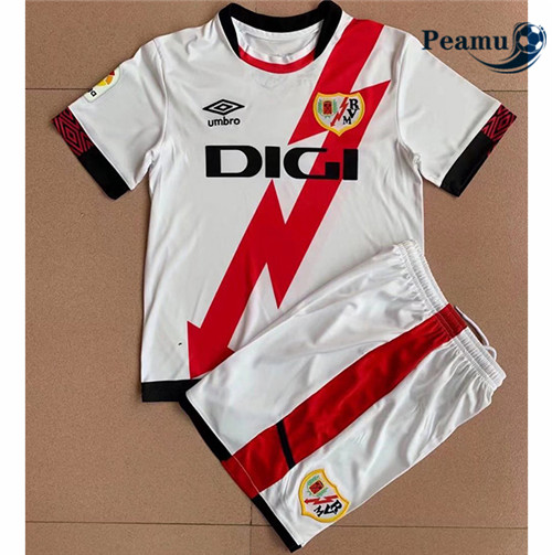 Peamu - Maillot foot Rayo Vallecano Enfant Domicile 2021-2022