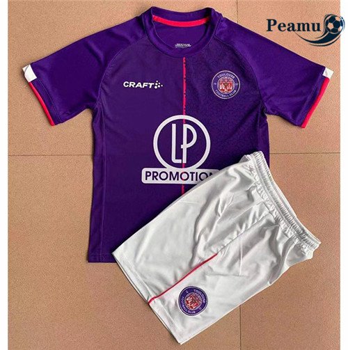 Peamu - Maillot foot Toulouse Enfant Domicile 2021-2022
