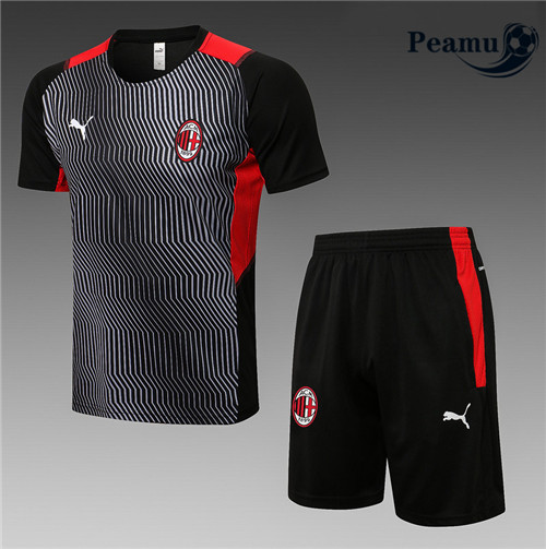 Kit Maillot Entrainement foot AC Milan + Pantalon Noir 2021-2022