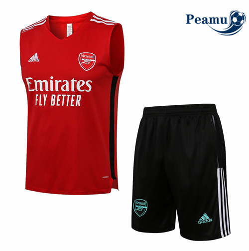 Kit Maillot Entrainement foot Arsenal Debardeur + Pantalon Rouge 2021-2022
