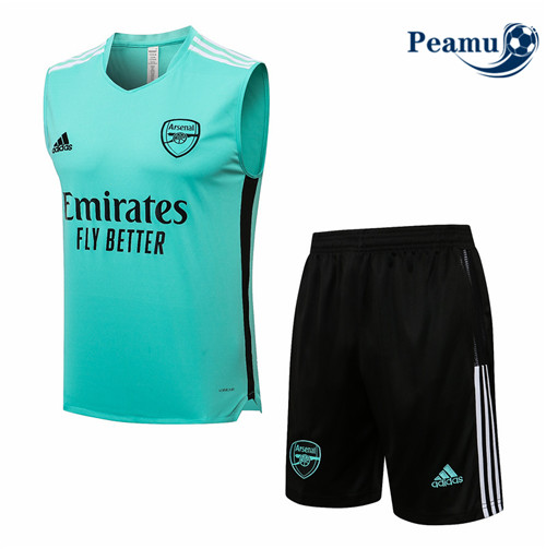 Kit Maillot Entrainement foot Arsenal Debardeur + Pantalon Vert 2021-2022
