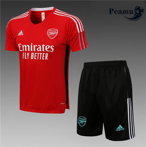 Kit Maillot Entrainement foot Arsenal + Pantalon Rouge 2021-2022