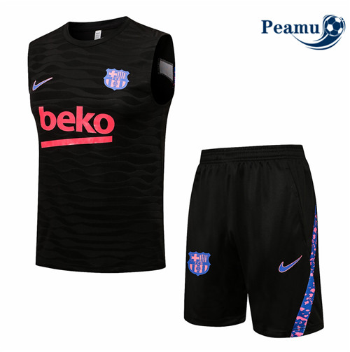 Kit Maillot Entrainement foot Barcelone Debardeur + Pantalon Noir 2021-2022