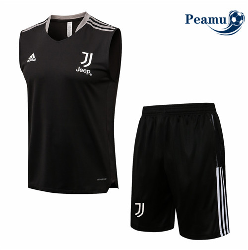 Kit Maillot Entrainement foot Juventus Debardeur + Pantalon Gris foncé 2021-2022