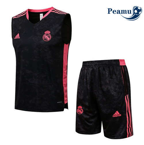Kit Maillot Entrainement foot Real Madrid Debardeur + Pantalon Noir 2021-2022