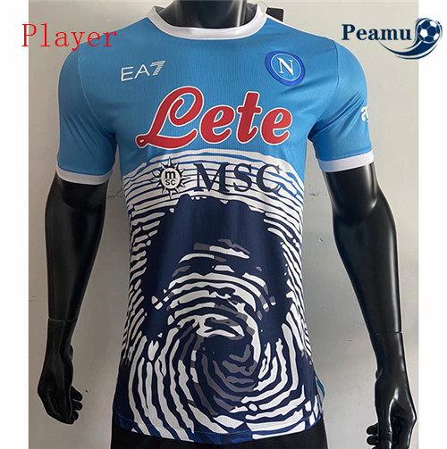 Peamu - Maillot foot Naples Player Version special edition Bleu 2021-2022