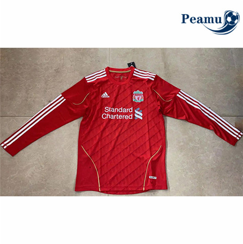 Peamu - Maillot foot Retro Liverpool Domicile Manche Longue 2010-11