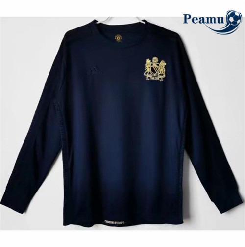 Peamu - Maillot foot Retro Manchester United Manche Longue 1968