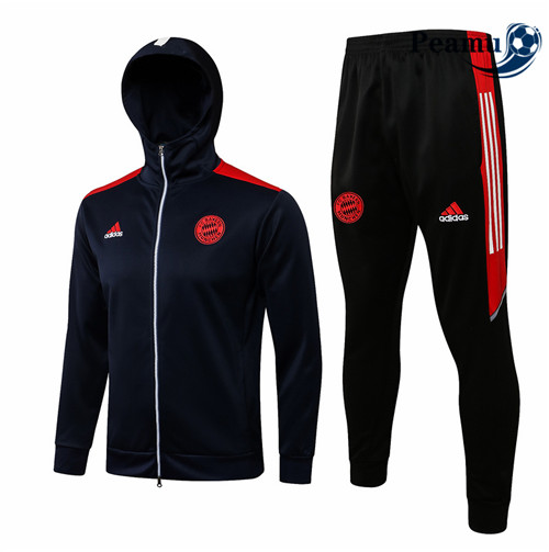Peamu - Veste Survetement Bayern Munich à Capuche Champions League Bleu Marine 2021-2022