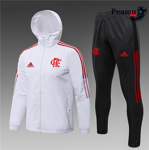 Peamu - Coupe vent Flamengo Blanc 2021-2022
