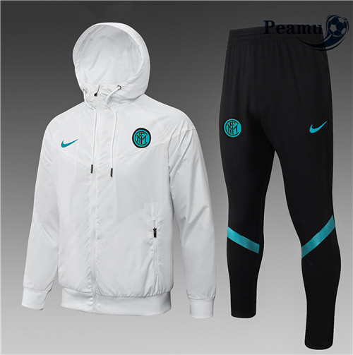 Peamu - Coupe vent Inter Milan Blanc 2021-2022