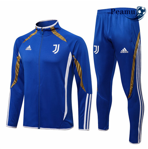 Peamu - Veste Survetement Juventus Bleu 2021-2022 Col Haut