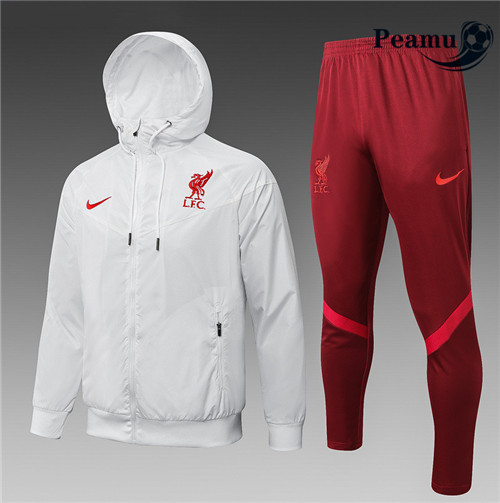 Peamu - Coupe vent Liverpool Blanc 2021-2022