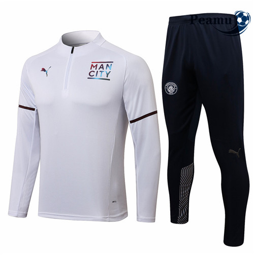 Peamu - Survetement Manchester City Blanc 2021-2022