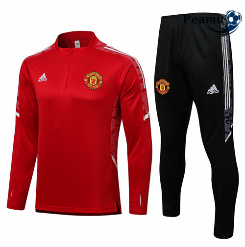 Peamu - Survetement Manchester United Champions League Rouge/Blanc 2021-2022