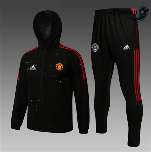 Peamu - Coupe vent Manchester United Noir 2021-2022