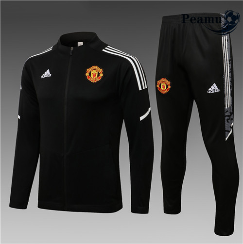 Peamu - Veste Survetement Manchester United Enfant Champions League Noir 2021-2022