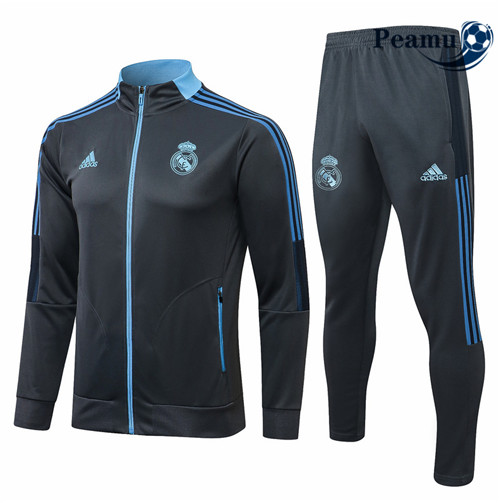 Peamu - Veste Survetement Real Madrid Gris foncé/Bleu 2021-2022