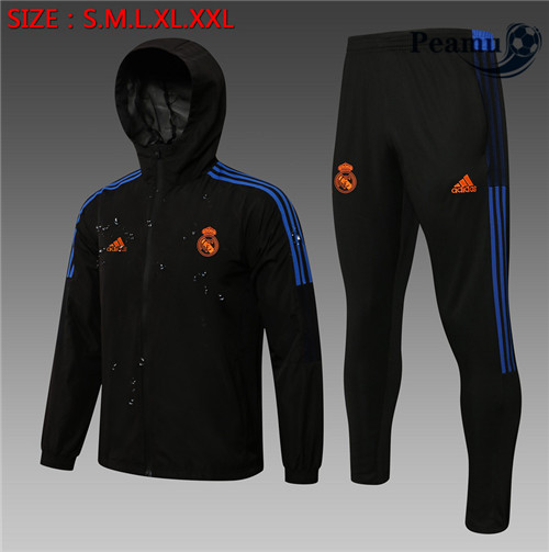 Peamu - Coupe vent Real Madrid Noir 2021-2022