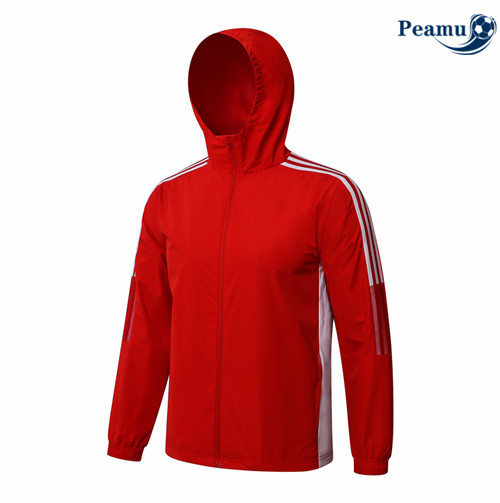 Peamu - Veste foot PSG Coupe vent Rouge 2021-2022