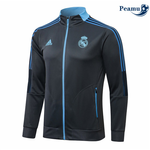 Peamu - Veste foot Real Madrid Gris foncé/Bleu 2021-2022