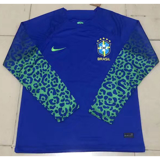 peamu.fr - Maillot foot Brésil Exterieur Manche Longue 2022-2023 Fiable I051