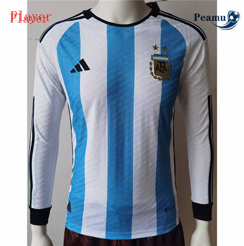 Maillot Foot Argentine Player Version Domicile Manche Longue 2022-2023 peamu 069
