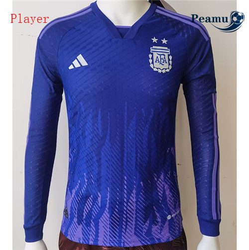 Maillot Foot Argentine Player Version Exterieur Manche Longue 2022-2023 peamu 071