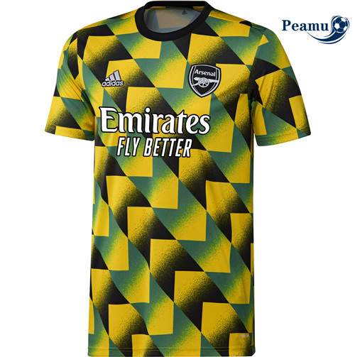 Maillot Foot Arsenal Maillot avant match vert jaune 2022-2023 peamu 199