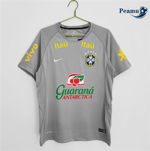 Maillot Foot Brésil Maillot Gris 2022-2023 peamu 077
