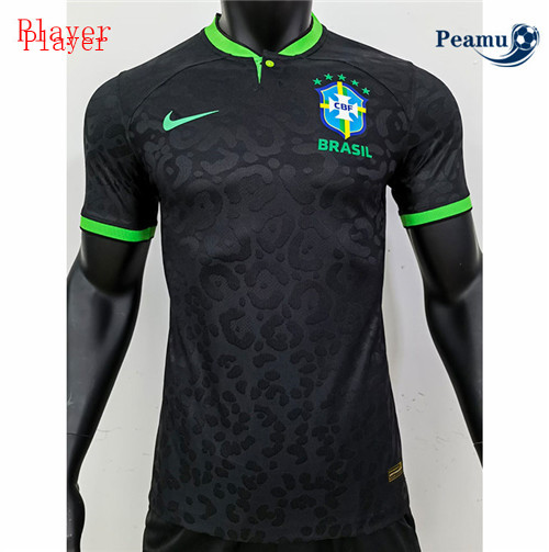 Maillot Foot Brésil Player Version Noir 2022-2023 peamu 082
